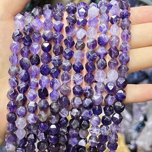 Natürliche Amethyst Perlen, DIY & verschiedene Größen vorhanden & facettierte, violett, verkauft per ca. 38 cm Strang