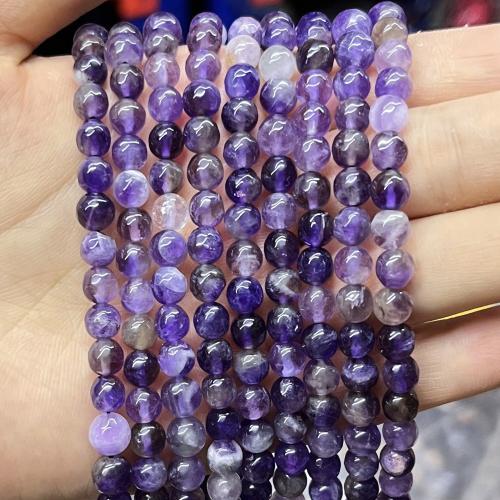 Natural Amethyst Beads, Round, DIY & different size for choice, purple, Sold Per Approx 38 cm Strand