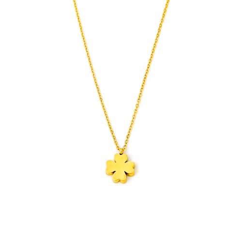 Collier de bijoux en acier inoxydable, Acier inoxydable 304, avec 5cm chaînes de rallonge, Plaqué or 18K, bijoux de mode & pour femme, Longueur:40 cm, Vendu par PC