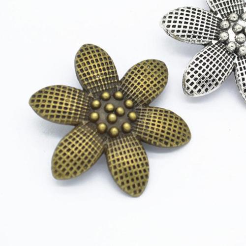 Tibetan Style Flower Pendants, plated, DIY, more colors for choice, 33x29mm, 100PCs/Bag, Sold By Bag