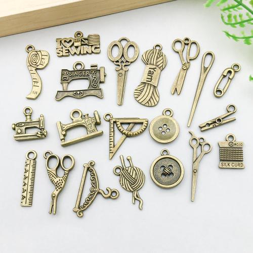 Tibetan Style Pendants, plated, DIY, more colors for choice, 100PCs/Bag, Sold By Bag