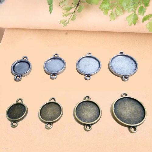 Tibetan Style Connector Setting, plated, DIY & different size for choice & 1/1 loop, more colors for choice, 100PCs/Bag, Sold By Bag