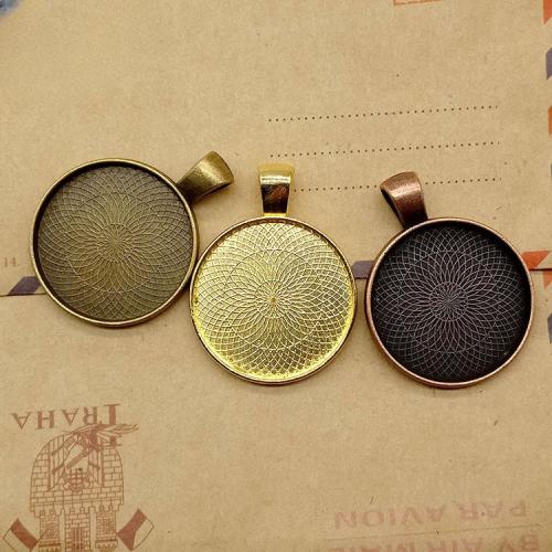 Tibetan Style Pendant Cabochon Setting, plated, DIY, more colors for choice, 100PCs/Bag, Sold By Bag