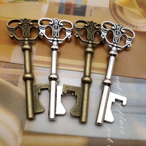 Tibetan Style Key Pendants, plated, DIY, more colors for choice, Sold By PC