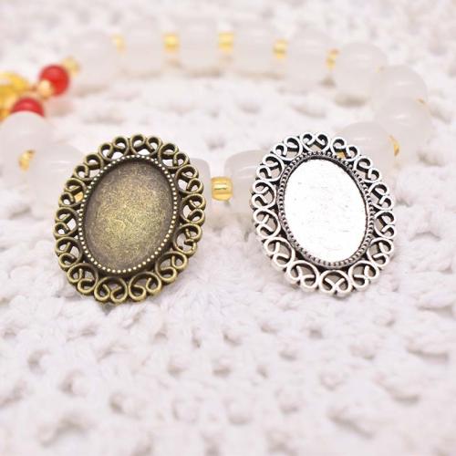 Zink-Legierung Cabochon Weissgold, Zinklegierung, plattiert, DIY, keine, 13x18mm, 100PCs/Tasche, verkauft von Tasche