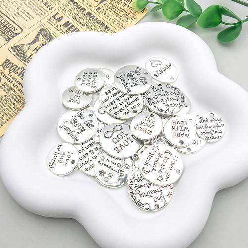 Tibetan Style Tag Charm, plated, DIY, more colors for choice, 100PCs/Bag, Sold By Bag