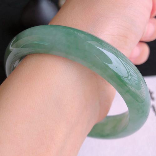 Jadeite Bangle, different size for choice & for woman, green, Grade A, Sold By PC