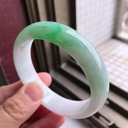 Jadeite Bangle, Unisex & different size for choice, green, Grade A, Sold By PC