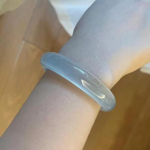 Jadeite Bangle, different size for choice & for woman, light blue, Sold By PC