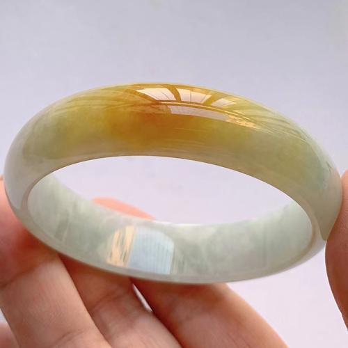 Jadeite Bangle, different size for choice & for woman, yellow, Sold By PC