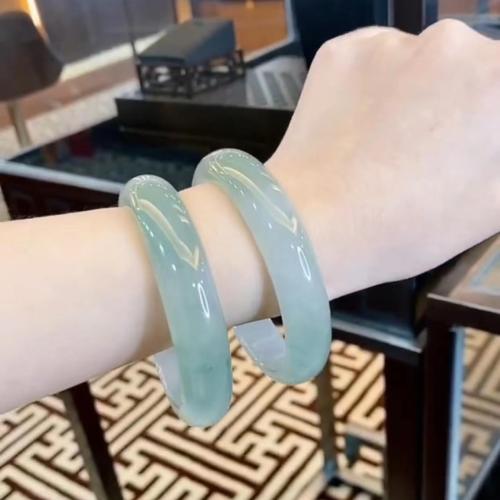 Jadeite Bangle, different size for choice & for woman, green, Sold By PC