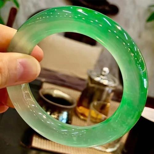 Jadeite Bangle, different size for choice & for woman, green, Sold By PC