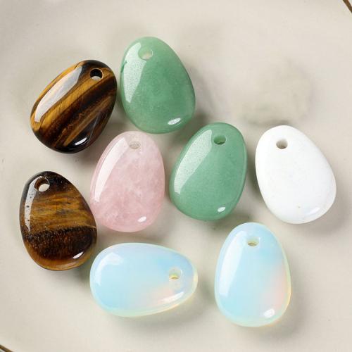 Gemstone Pendants Jewelry, Oval, DIY & different materials for choice, more colors for choice, 25x35x10mm, Sold By PC