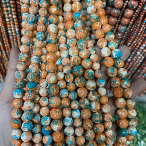 Gemstone Jewelry Beads, Rain Flower Stone, Round, DIY & different size for choice, more colors for choice, Sold Per Approx 38 cm Strand