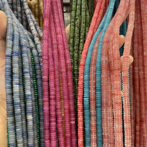 Gemstone Jewelry Beads, Flat Round, DIY & different materials for choice, more colors for choice, 2x6mm, Sold Per Approx 38 cm Strand