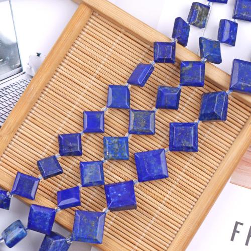 Natural Lapis Lazuli Beads, Square, DIY & different size for choice, blue, Sold By Strand