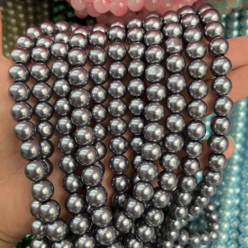 Glass Pearl Beads, Round, DIY, more colors for choice, 10mm, Approx 80PCs/Strand, Sold By Strand