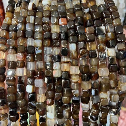 Agate Beads, Square, DIY, more colors for choice, 8mm, Approx 52PCs/Strand, Sold By Strand