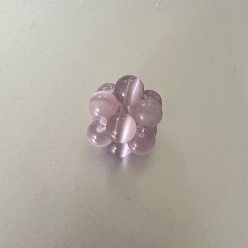 Cats Eye Jewelry Beads, DIY, purple, 13mm, Sold By PC