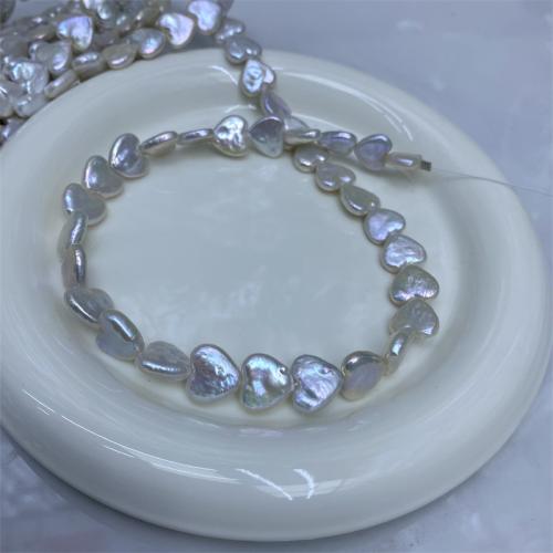 Cultured Baroque Freshwater Pearl Beads, Heart, DIY, white, about:11-12mm, Sold Per Approx 38 cm Strand