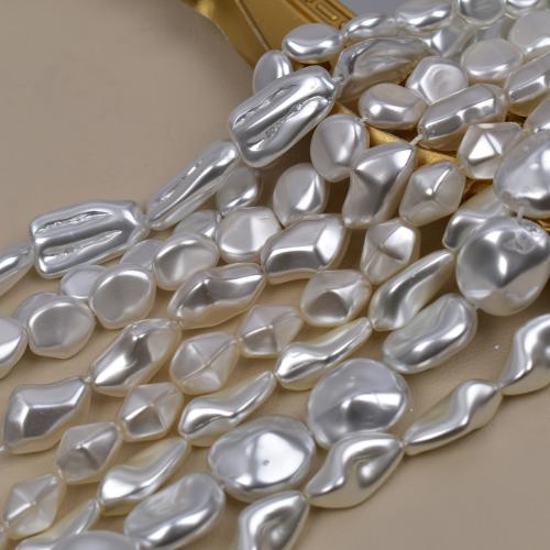 Perles de nacre en verre, perle de verre, Forme différente pour le choix & DIY, plus de couleurs à choisir, Vendu par Environ 40 cm brin