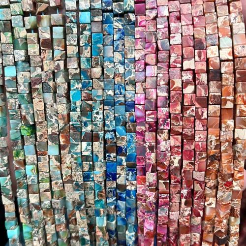 Gemstone Jewelry Beads, Koreite, Cube, DIY, more colors for choice, 4mm, Approx 80PCs/Strand, Sold By Strand