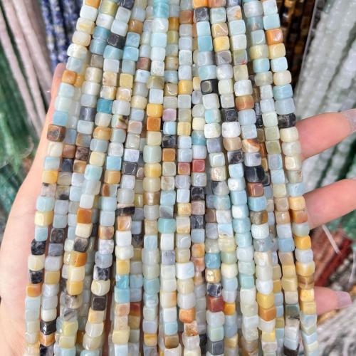 Gemstone Jewelry Beads, Natural Stone, Cube, DIY & different materials for choice, more colors for choice, 6mm, Sold Per Approx 38 cm Strand