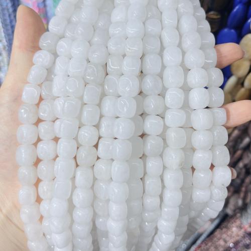 Natural Chalcedony Bead, White Chalcedony, DIY, 8x12mm, Sold By Strand