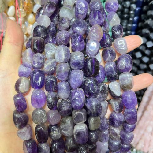 Natural Amethyst Beads, irregular, DIY, purple, 10x14mm, Sold By Strand