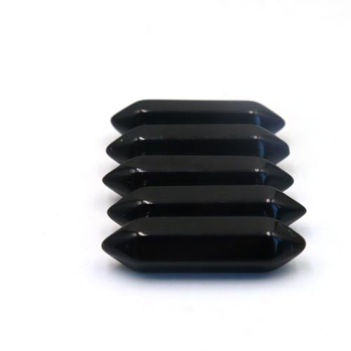 Black Agate Pendants, DIY, black, 8x32mm, Sold By PC