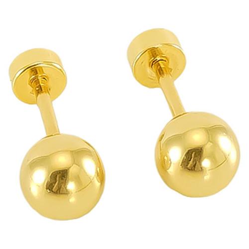 Stainless Steel Stud Earrings, 304 Stainless Steel, 18K gold plated, fashion jewelry & for woman, Sold By Pair