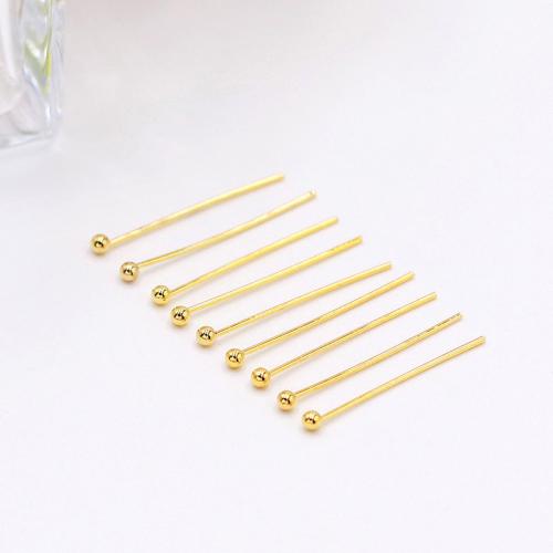 Brass Earring Stud Component, 18K gold plated, DIY & different size for choice, 100PCs/Bag, Sold By Bag