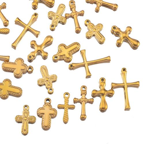 Stainless Steel Cross Pendants, 304 Stainless Steel, plated, DIY & different styles for choice, more colors for choice, 5PCs/Bag, Sold By Bag