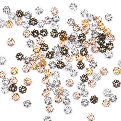 Perles intercalaires en alliage de zinc, Placage, DIY, plus de couleurs à choisir, 4mm, 100PC/sac, Vendu par sac