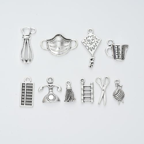 Tibetan Style Pendants, plated, DIY, more colors for choice, 100PCs/Bag, Sold By Bag