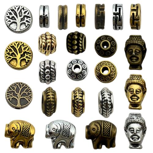 Tibetan Style Jewelry Beads, plated, DIY, more colors for choice, 100PCs/Bag, Sold By Bag