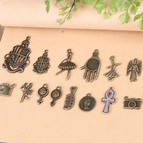 Tibetan Style Pendants, plated, DIY, more colors for choice, 100PCs/Bag, Sold By Bag