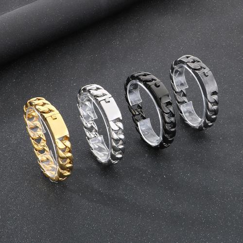 Stainless Steel Jewelry Bracelet, 304 Stainless Steel, Vacuum Ion Plating, for man, more colors for choice, Sold By PC