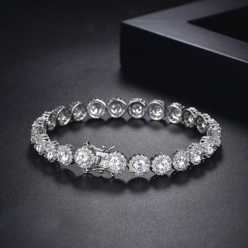 Cubic Zirconia Bracelet, Vacuum Ion Plating, different size for choice & for man, more colors for choice, Sold By PC