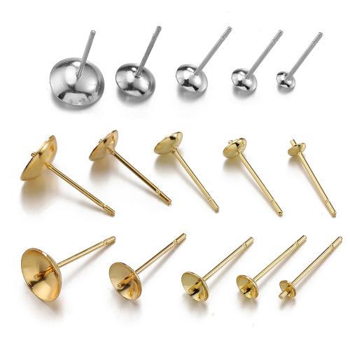 Stainless Steel Stud Earrings, 304 Stainless Steel, Vacuum Ion Plating, different size for choice & for woman, more colors for choice, Sold By PC