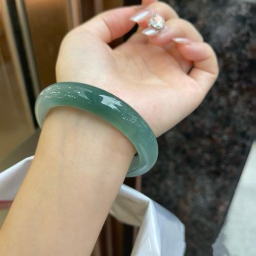 Jadeite Bangle, different size for choice & for woman, green, Sold By PC