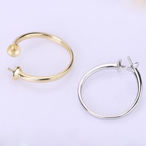 925 Sterling Silver Ring Mountings, DIY & adjustable & for woman, more colors for choice, US Ring Size:6-8, Sold By PC