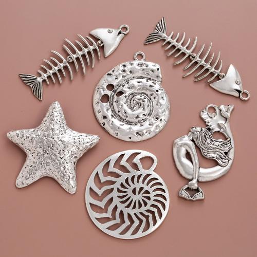 Tibetan Style Pendants, antique silver color plated, Different Shape for Choice & DIY, more colors for choice, nickel, lead & cadmium free, Approx 100PCs/Bag, Sold By Bag