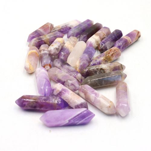 Quartz Gemstone Pendants, Amethyst, DIY, purple, 8x32mm, Sold By PC