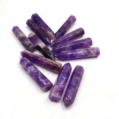 Quartz Gemstone Pendants, Amethyst, DIY, purple, 50mm, Sold By PC