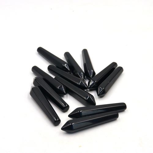 Natural Black Obsidian Pendants, DIY, black, 50mm, Sold By PC