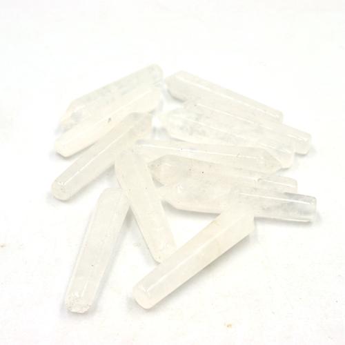 Quartz Gemstone Pendants, Clear Quartz, DIY, white, 50mm, Sold By PC