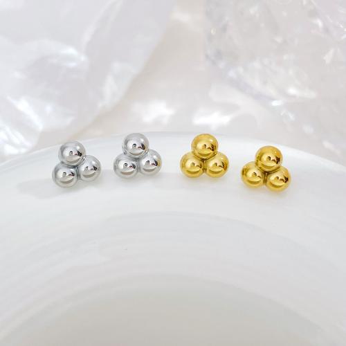 Stainless Steel Stud Earrings, 304 Stainless Steel, Vacuum Ion Plating, for woman, more colors for choice, Sold By Pair