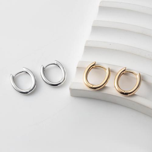 Brass Huggie Hoop Earring, die-casting, for woman, more colors for choice, nickel, lead & cadmium free, 13x2.30x14.52mm, 10Pairs/Bag, Sold By Bag