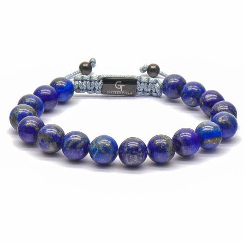 Gemstone Bracelet, with Polyester Cord & 304 Stainless Steel, Round, handmade, different materials for choice & for man, Length:Approx 7-11 Inch, Sold By PC